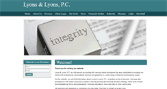 Desktop Screenshot of lyonsandlyonspc.com